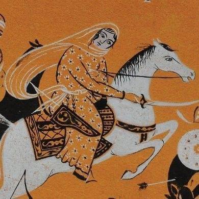 Всадница — башкирское искусство